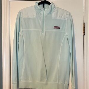 Vineyard Vines Shep Shirt Mint Green Quarter-Zip Sweatshirt